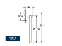 MEDIDAS TOALLERO ARGOLLA ESSENTIALS GROHE